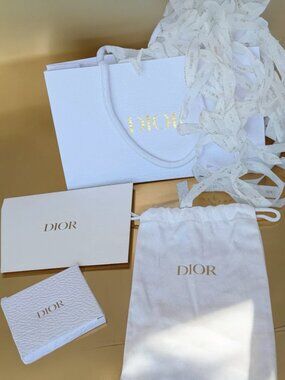 Dior Gift Packaging Complete Set - Pouch, Bag, Box & Embossed Envelope